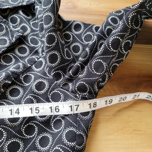 SONOMA Black w/white design Long Length Button Down Blazer - Picture 8 of 11